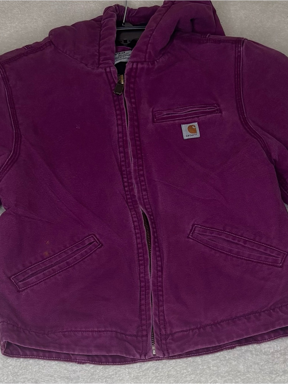 Carhartt Kids Deep Purple Hooded Jean-Style Jacket